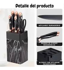 CUCHILLOS MARMOL X9 PIEZAS